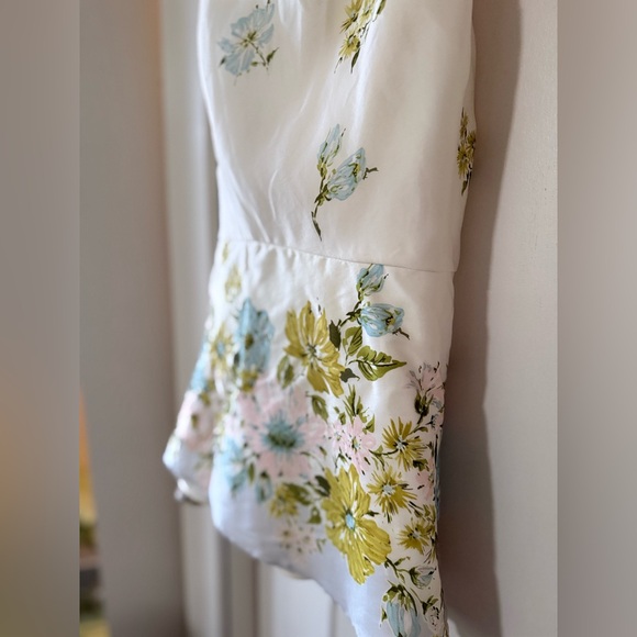 Vintage Kathlin Argiro Atelier Strapless Midi Floral Dress 100% Silk - Picture 5 of 7